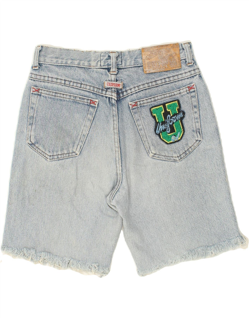 UNIFORM Womens Denim Shorts W26 Small Blue Vintage Uniform and Second-Hand Uniform from Messina Hembry 