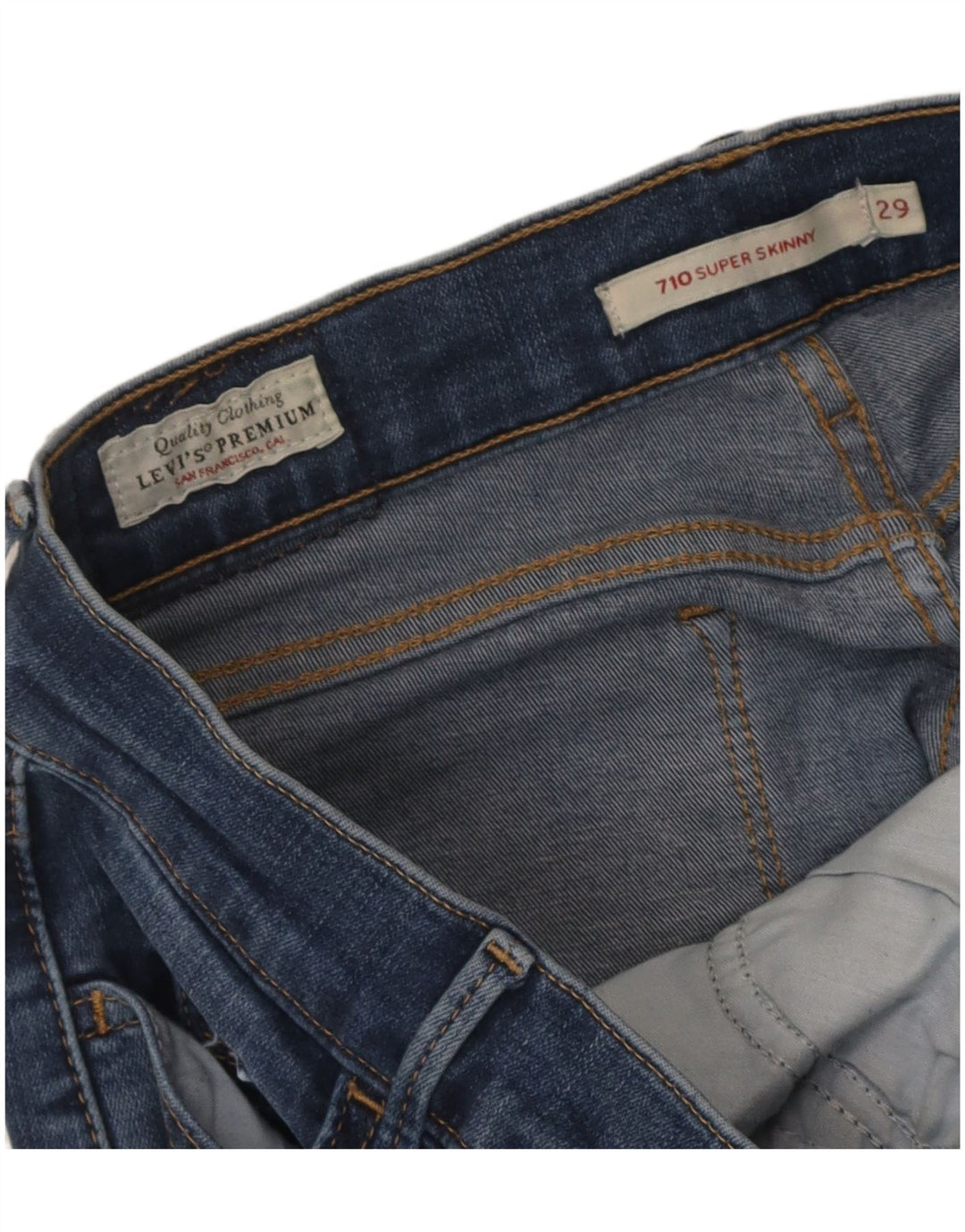 Levi's Womens 710 Super Skinny Jeans W29 L29 Blue