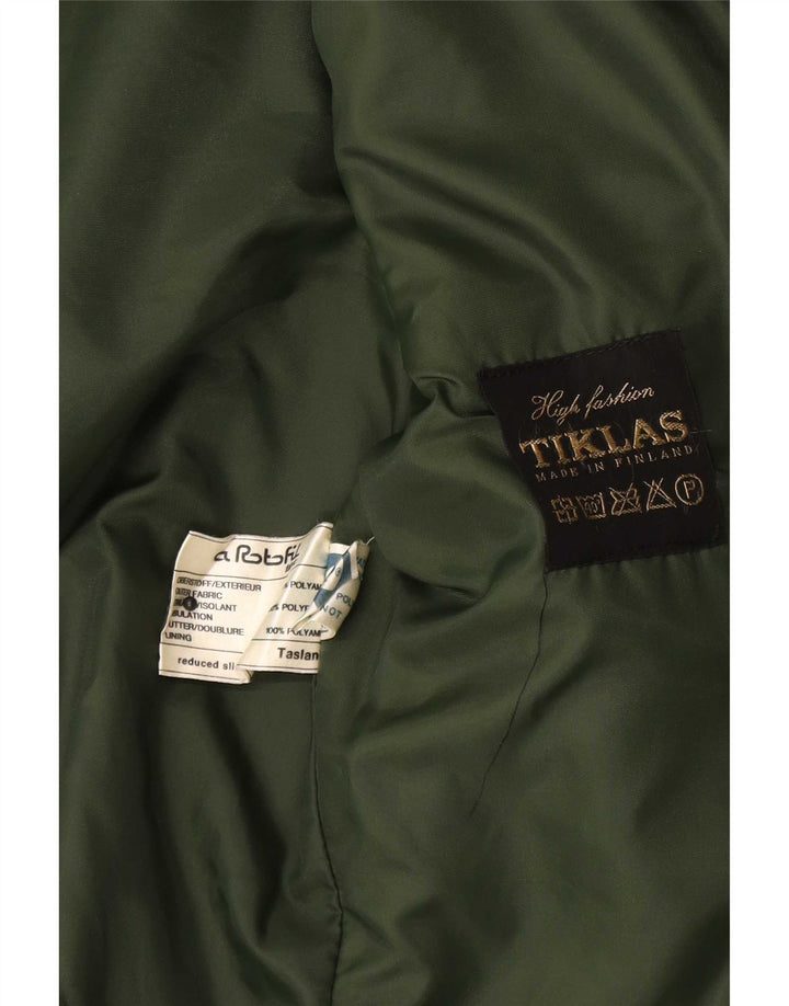 Vintage Womens Windbreaker Jacket UK 12 Medium Green Colourblock Polyester