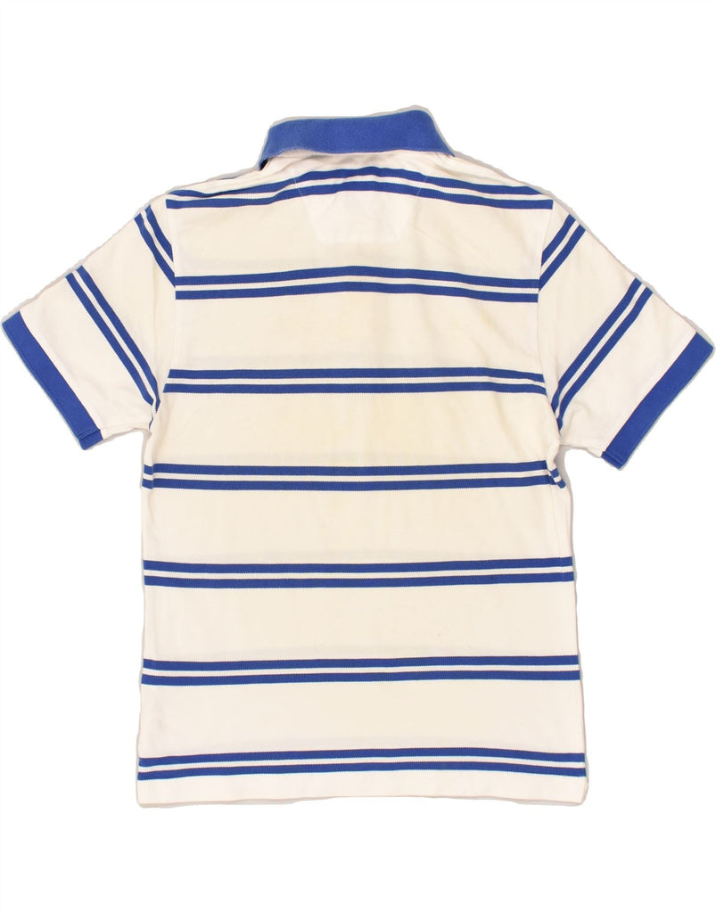 MARINA YACHTING Mens Polo Shirt Small White Striped Cotton | Vintage Marina Yachting | Thrift | Second-Hand Marina Yachting | Used Clothing | Messina Hembry 