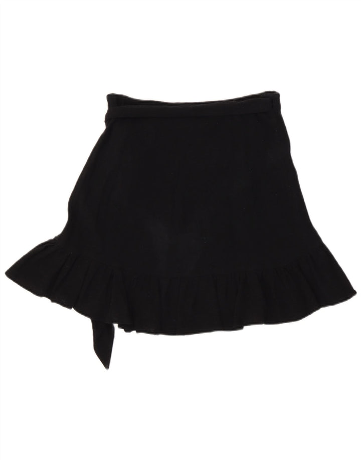 Zara Womens Knit Wrap Skirt Small W26 Black