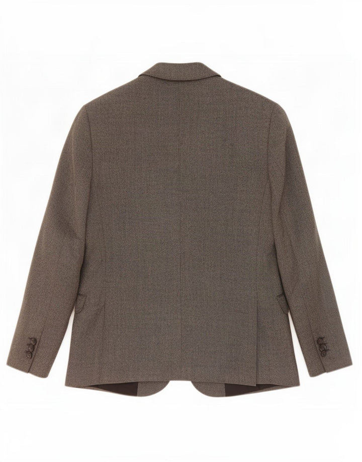 Marks & Spencer Mens 2 Button Slim Fit Blazer Jacket UK 42 Large Grey Wool