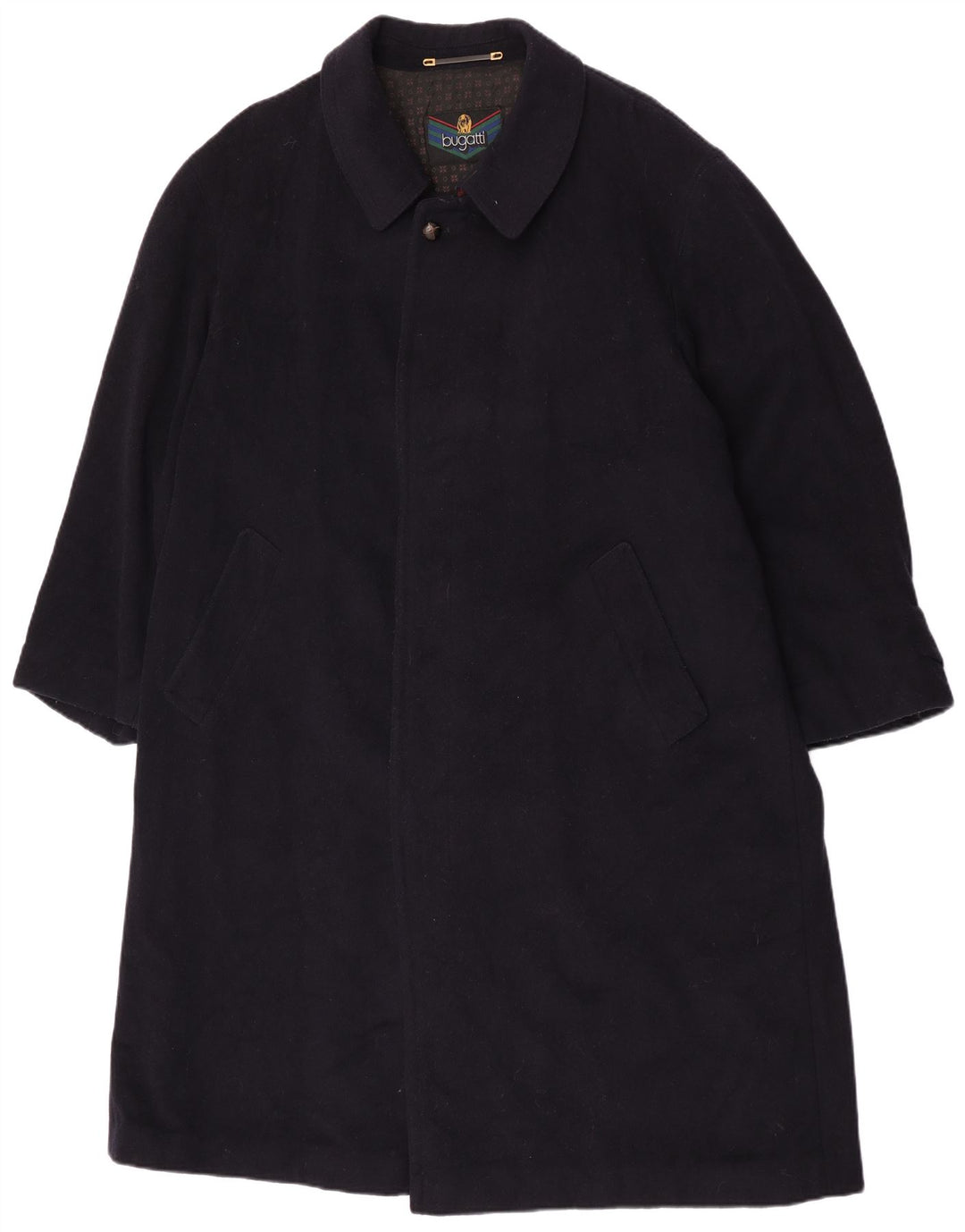 Bugatti Mens UK 42 XL Navy Blue Wool