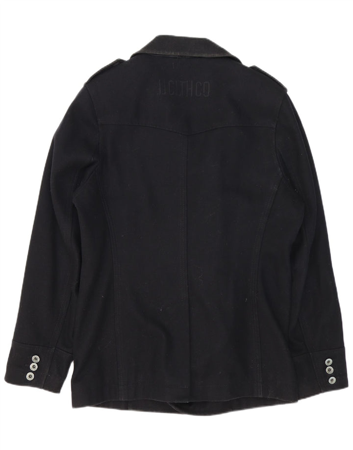 Jack & Jones Mens Pea Coat UK 40 Large Black