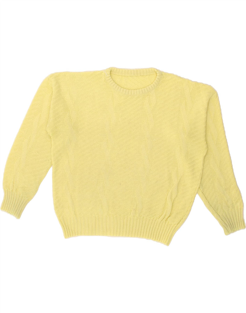 VINTAGE Womens Crew Neck Jumper Sweater UK 18 XL Yellow | Vintage Vintage | Thrift | Second-Hand Vintage | Used Clothing | Messina Hembry 