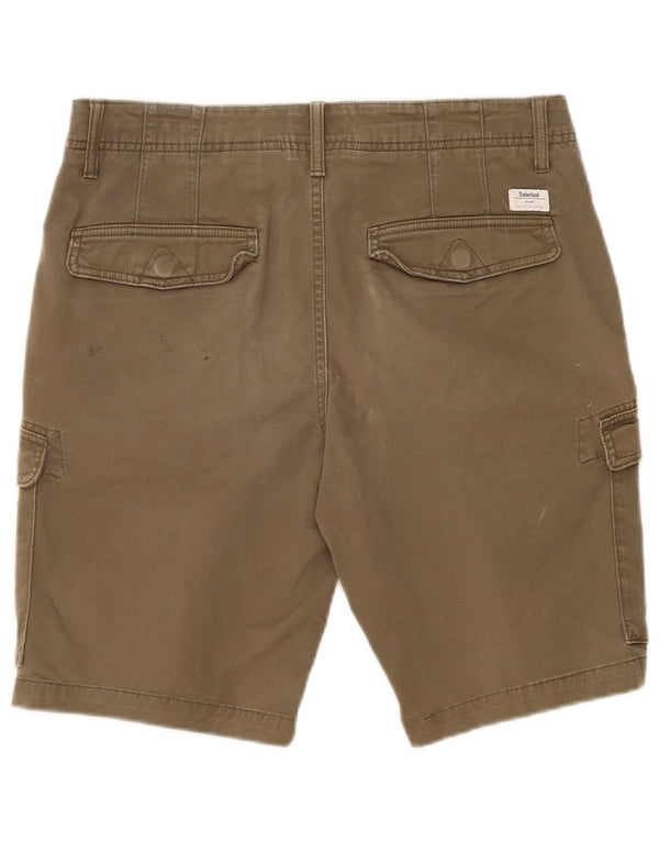 Timberland Mens Cargo Shorts W32 Medium Khaki Cotton