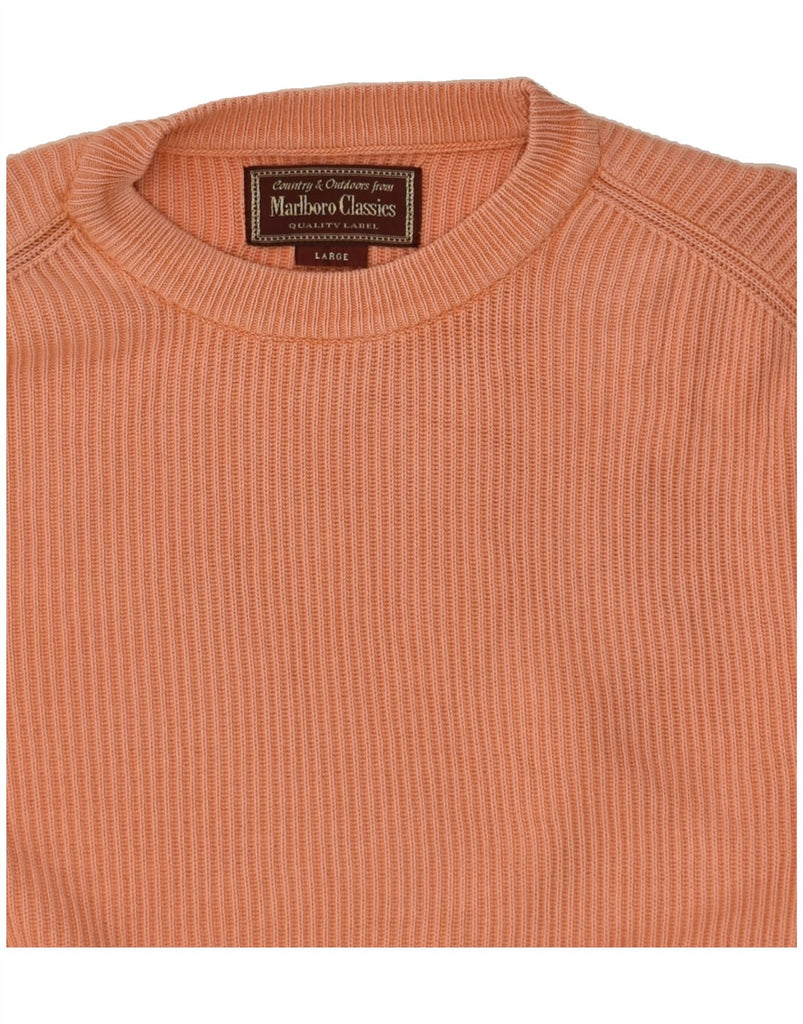 MARLBORO CLASSICS Mens Boat Neck Jumper Sweater Large Brown Cotton | Vintage Marlboro Classics | Thrift | Second-Hand Marlboro Classics | Used Clothing | Messina Hembry 