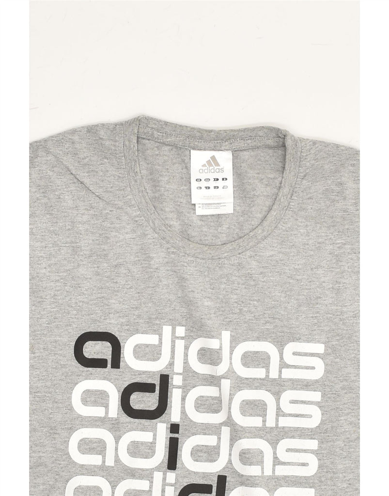 ADIDAS Mens Graphic T-Shirt Top XL Grey Cotton | Vintage Adidas | Thrift | Second-Hand Adidas | Used Clothing | Messina Hembry 