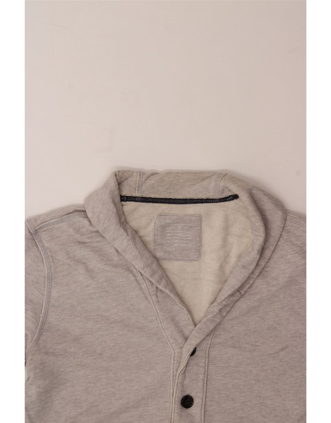 GAP Mens Tracksuit Top Jacket Large Grey Cotton Vintage Gap and Second-Hand Gap from Messina Hembry 