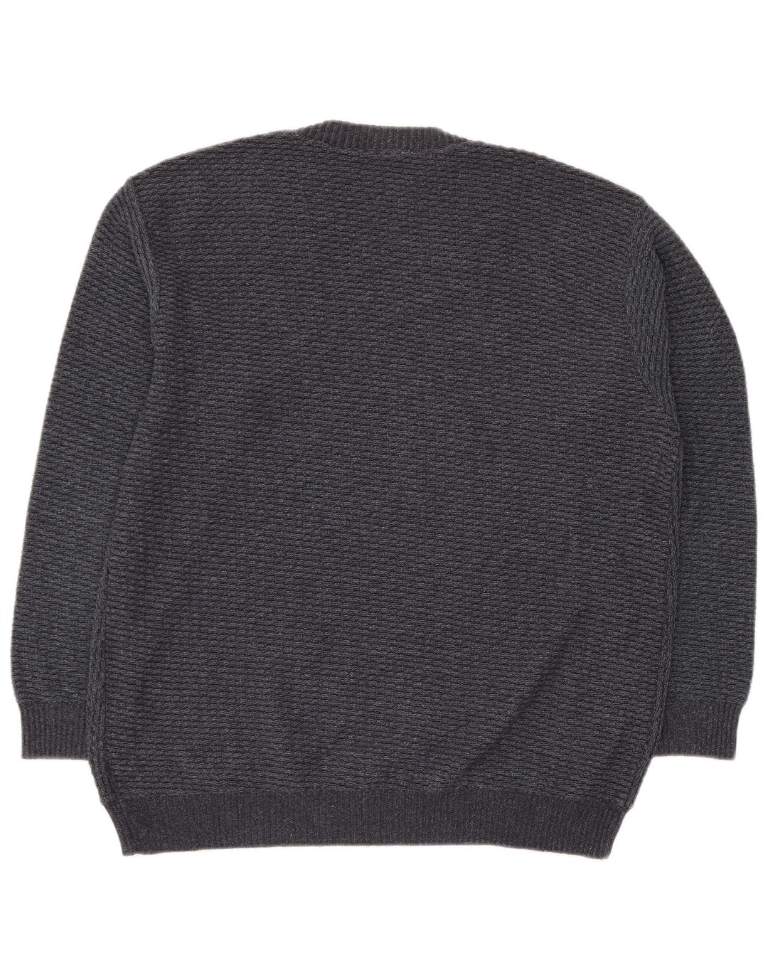 VINTAGE Mens V-Neck Jumper Sweater IT 50 Medium Grey Geometric