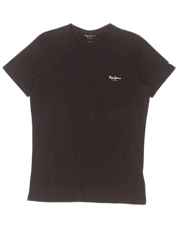 PEPE Jeans Mens Slim T-Shirt Top XL Black Cotton