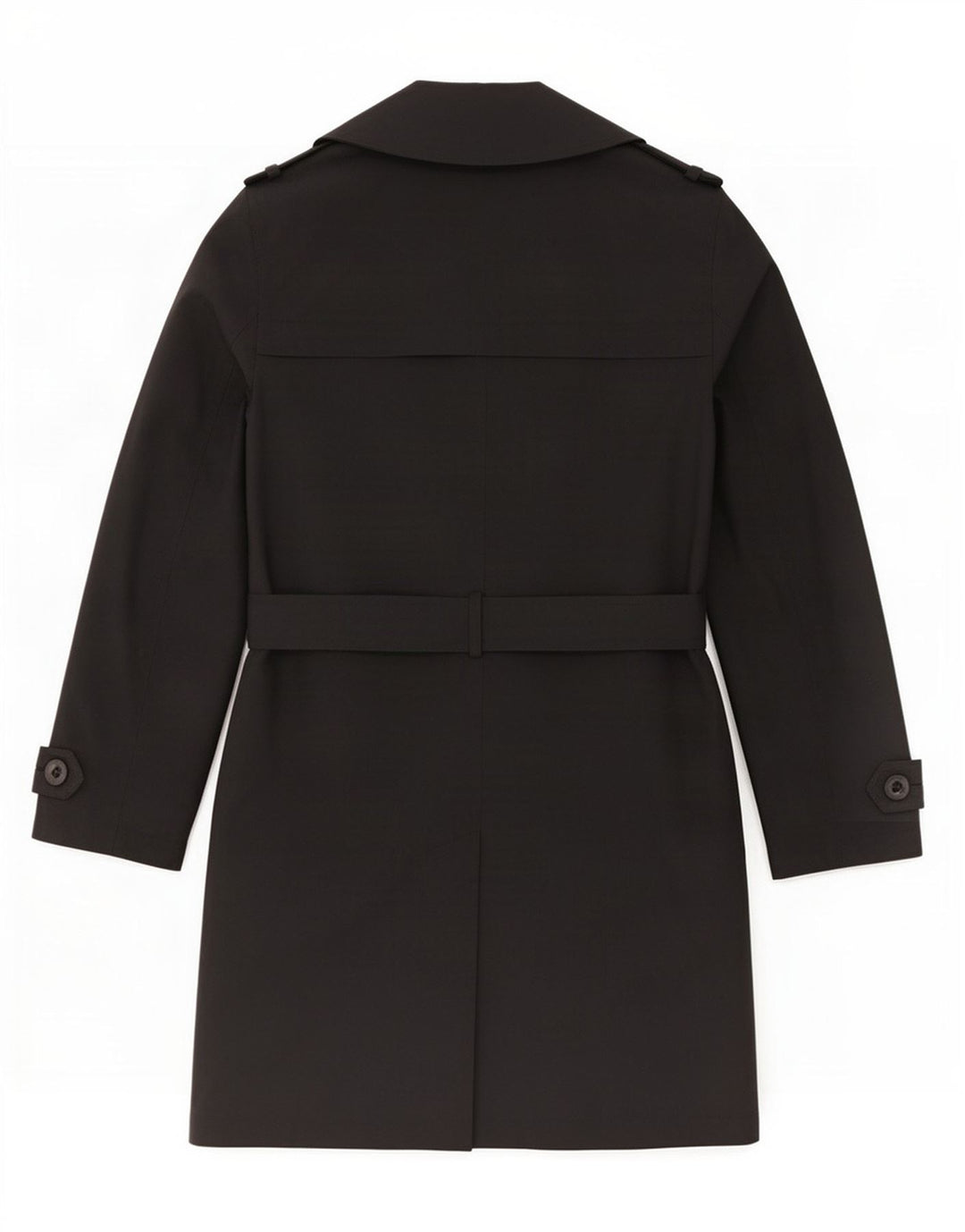 Marks & Spencer Womens Trench Coat UK 12 Medium Black Polyester