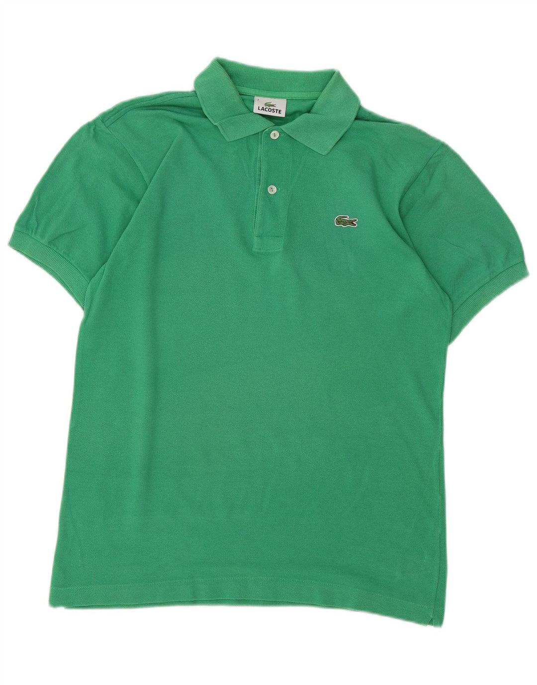 LACOSTE Mens Polo Shirt Size 3 Small Green Cotton