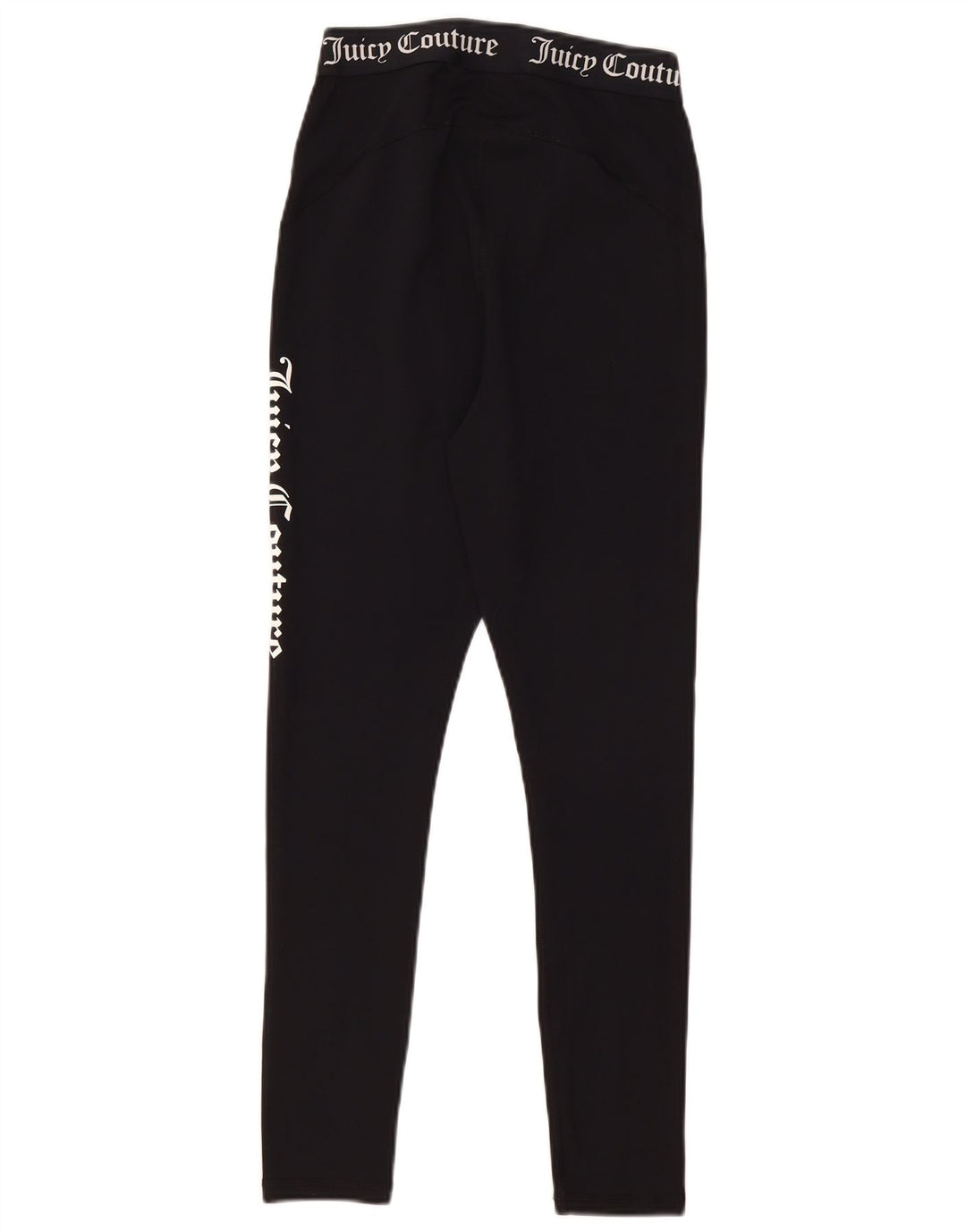 Juicy Couture Womens Graphic Leggings UK 12 Medium Black Polyester