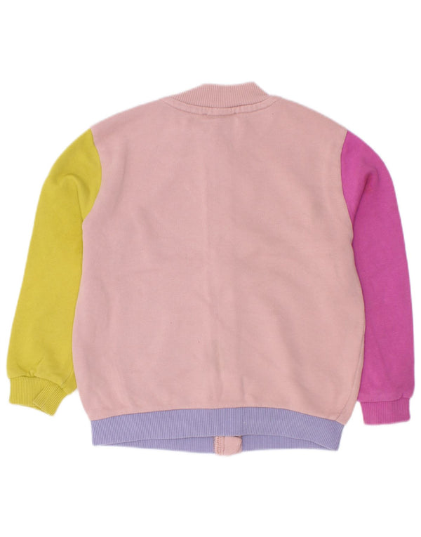 Benetton Girls Tracksuit Top Jacket 2-3 Years Multicoloured Colourblock