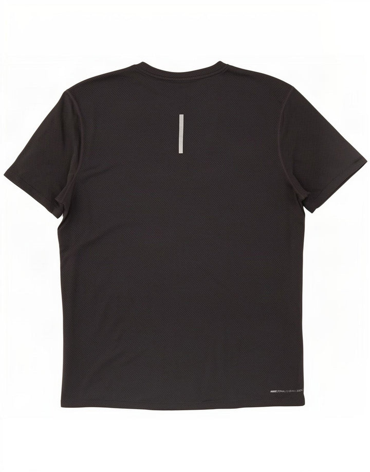 Nike Mens Running T-Shirt Top Medium Grey Geometric Polyester