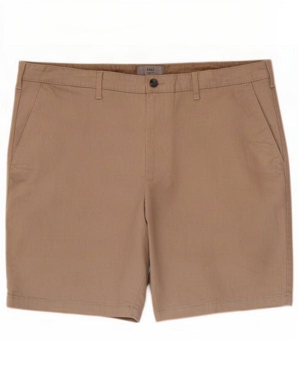 Marks & Spencer Mens Chino Shorts W40 XL Beige Cotton
