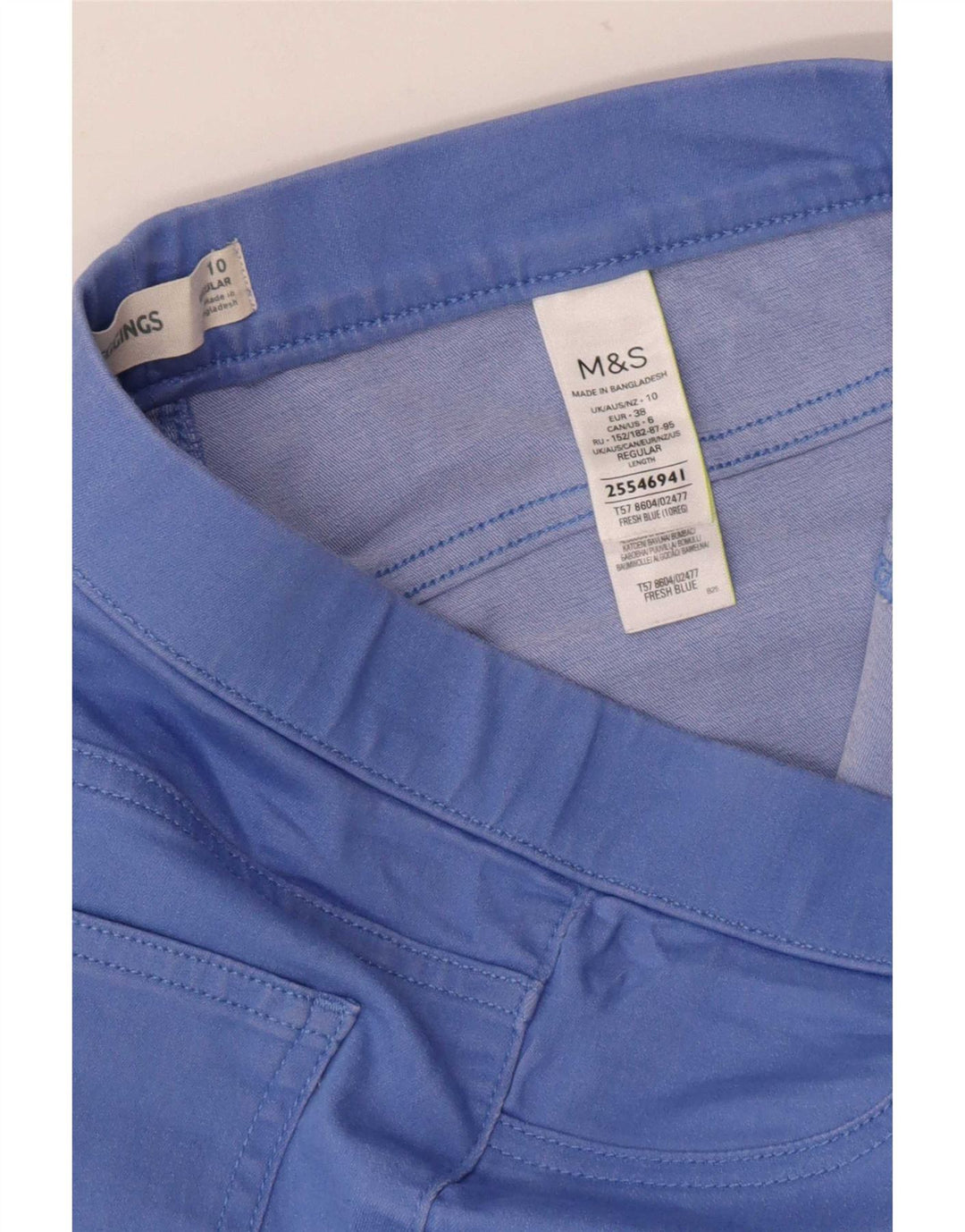 Marks & Spencer Womens Jegging Jeans UK 10 Small Blue Cotton