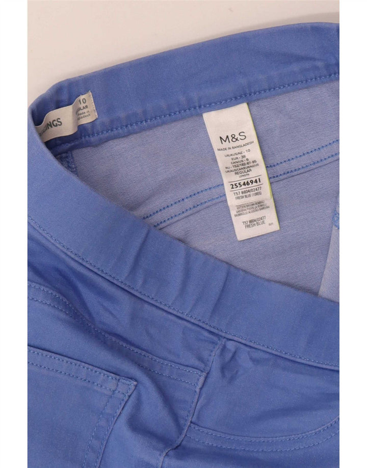 Marks & Spencer Womens Jegging Jeans UK 10 Small Blue Cotton
