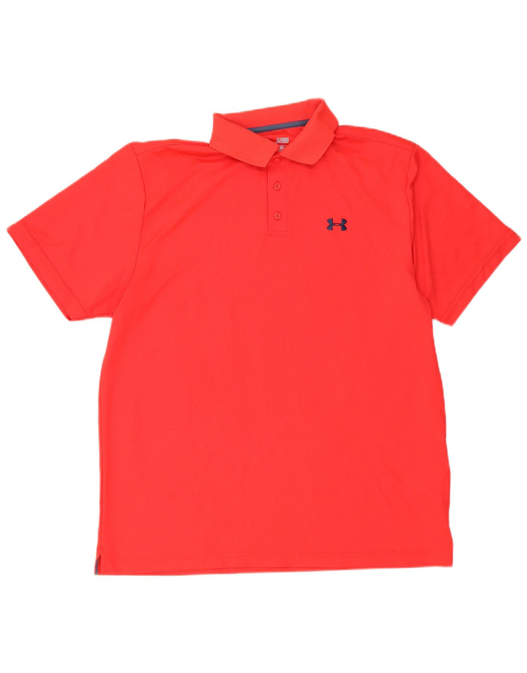 Under Armour Mens Heat Gear Polo Shirt XL Red Polyester