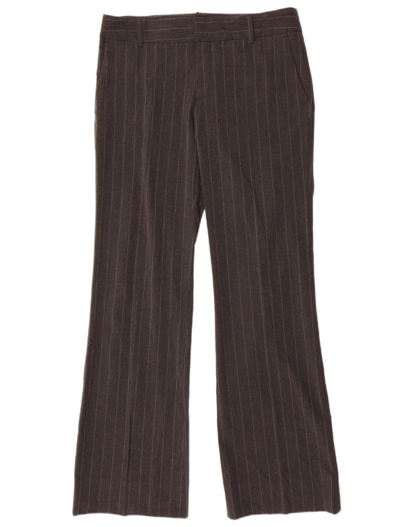 Zara Womens Bootcut Chino Trousers EU 40 Medium W30 L32 Grey Pinstripe