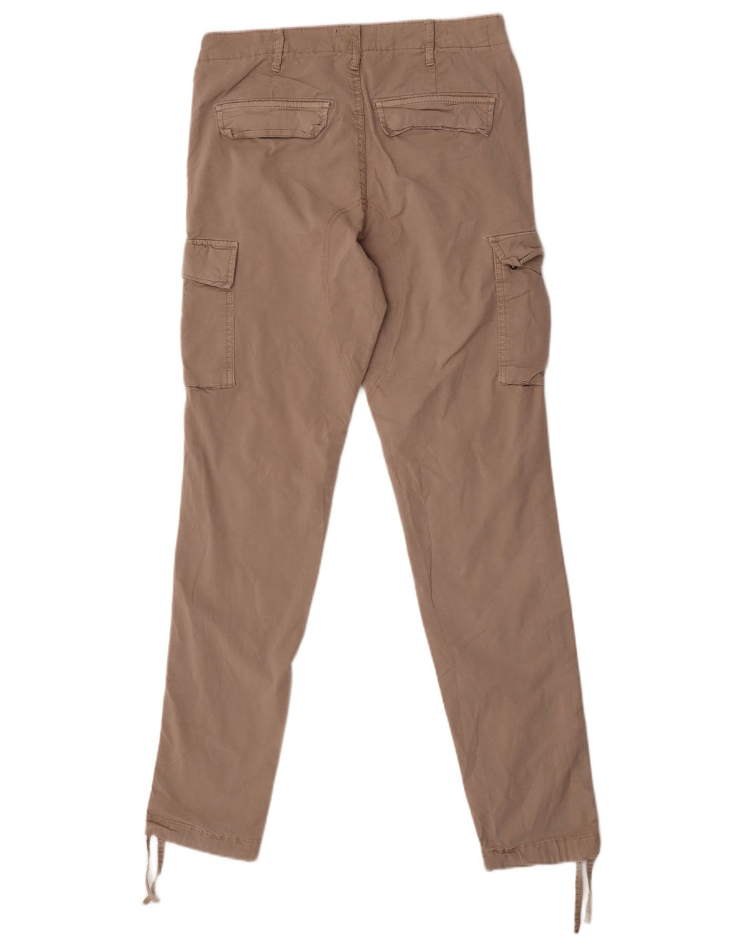 Jack & Jones Mens Slim Cargo Trousers W30 L34 Beige Cotton