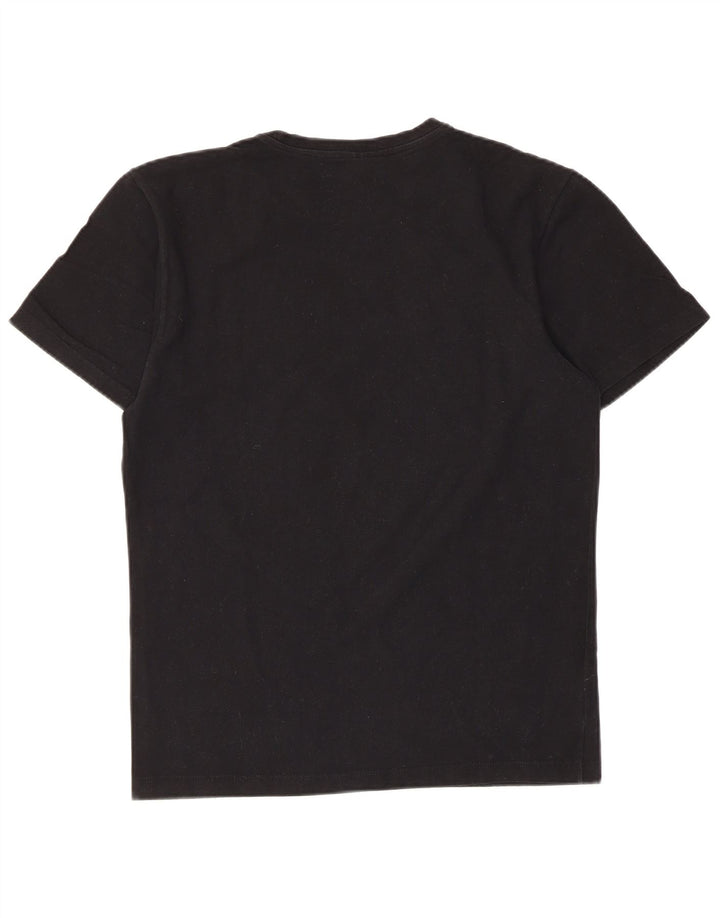 Champion Mens T-Shirt Top Large Black Cotton