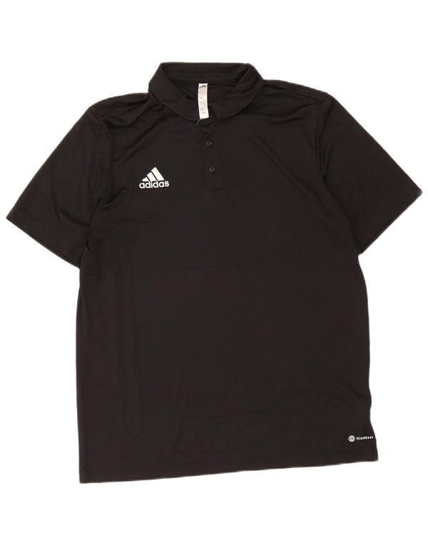 Adidas Mens Aeroready Polo Shirt Large Black Polyester