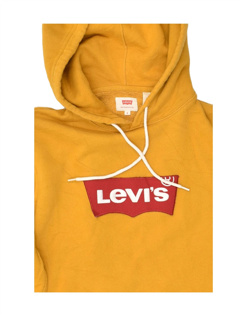 LEVI'S Mens Graphic Hoodie Jumper Small Yellow Cotton | Vintage Levi's | Thrift | Second-Hand Levi's | Used Clothing | Messina Hembry 