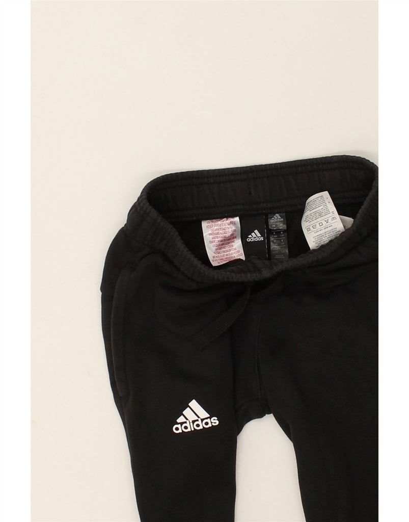 ADIDAS Boys Graphic Tracksuit Trousers Joggers 7-8 Years Black Cotton | Vintage Adidas | Thrift | Second-Hand Adidas | Used Clothing | Messina Hembry 