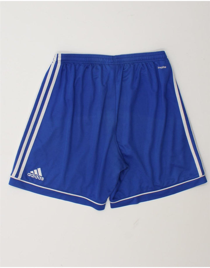 Adidas Mens Climalite Sport Shorts Large Blue Polyester