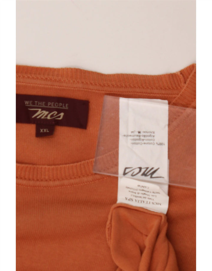 MARLBORO CLASSICS Mens Boat Neck Jumper Sweater 2XL Orange Cotton