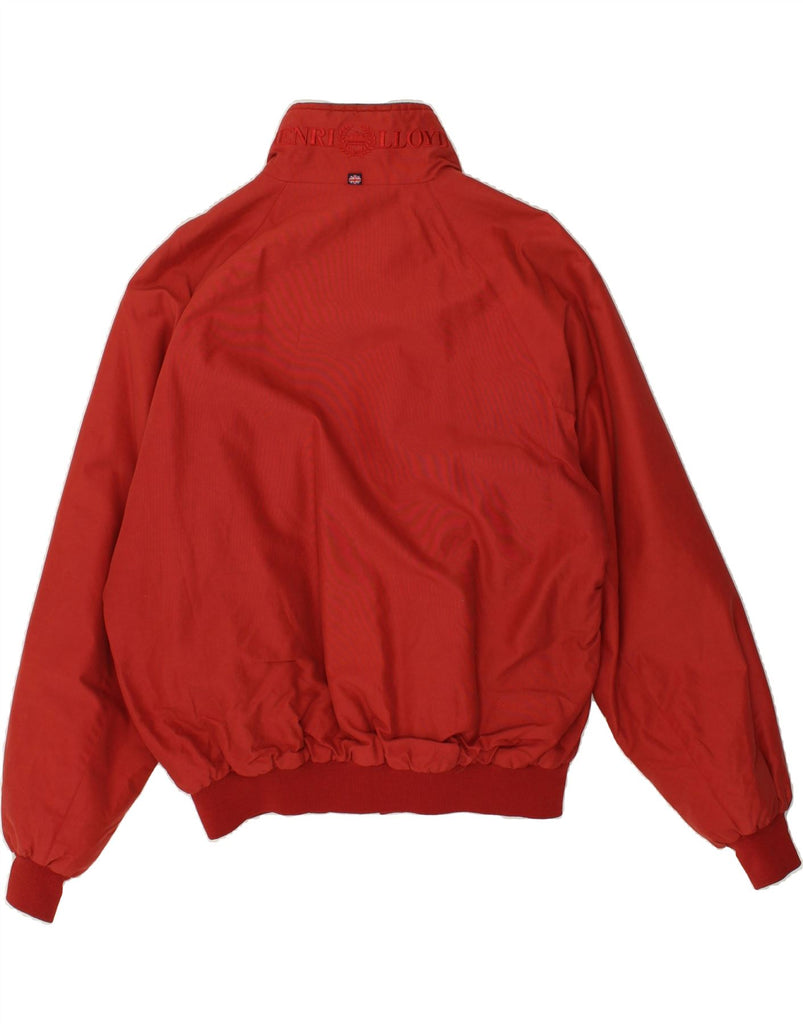 HENRI LLOYD Mens Bomber Jacket UK 42 XL Red Cotton | Vintage Henri Lloyd | Thrift | Second-Hand Henri Lloyd | Used Clothing | Messina Hembry 