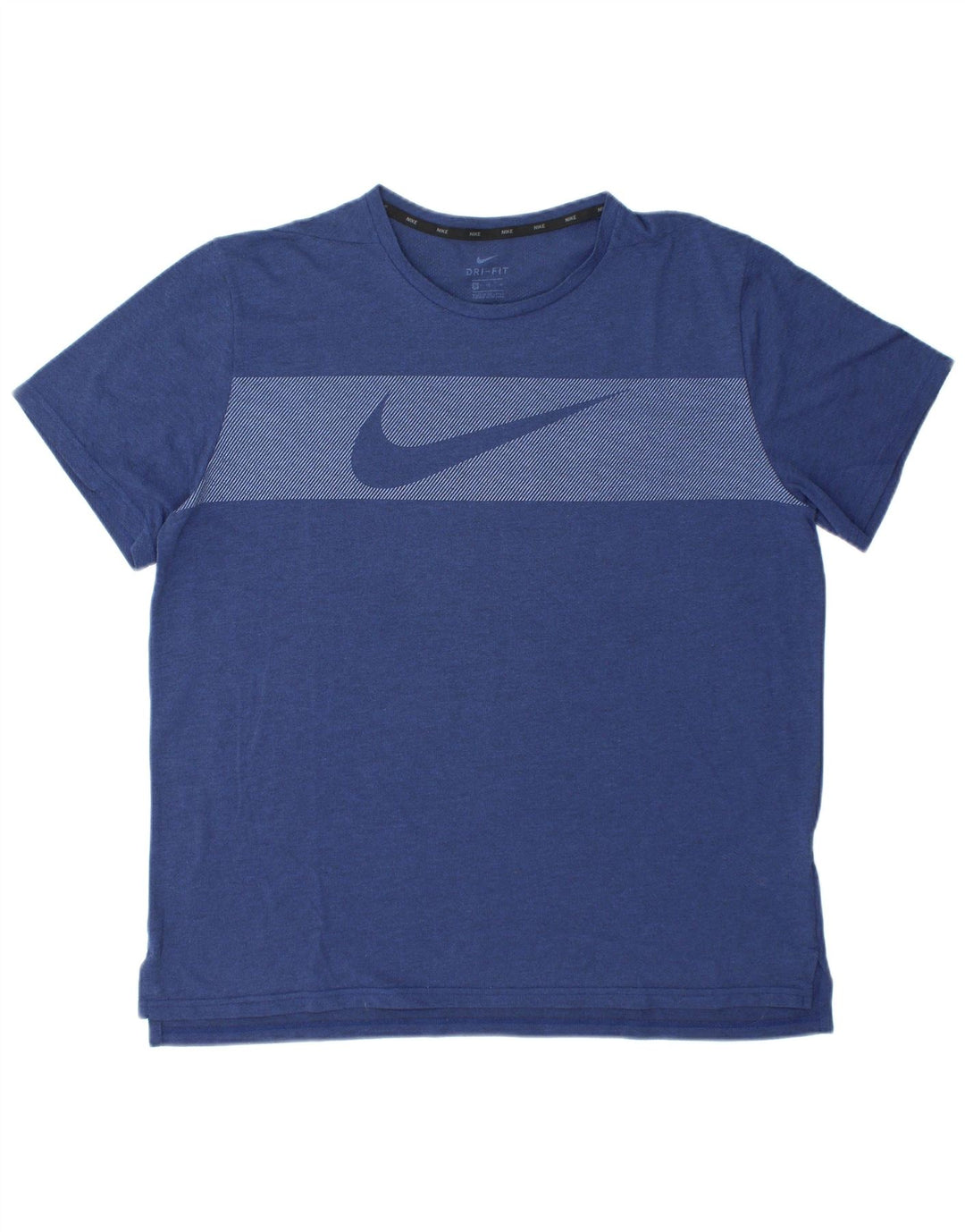 Nike Mens Dri Fit Graphic T-Shirt Top XL Navy Blue Polyester