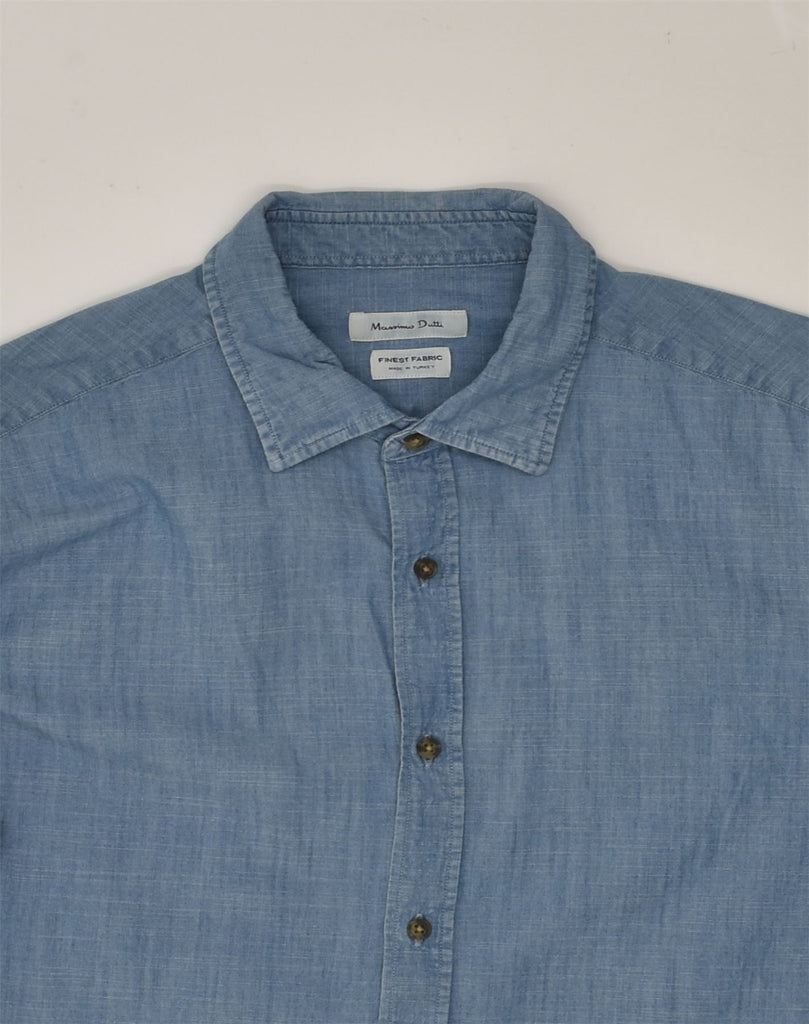 MASSIMO DUTTI Mens Shirt Medium Blue | Vintage Massimo Dutti | Thrift | Second-Hand Massimo Dutti | Used Clothing | Messina Hembry 