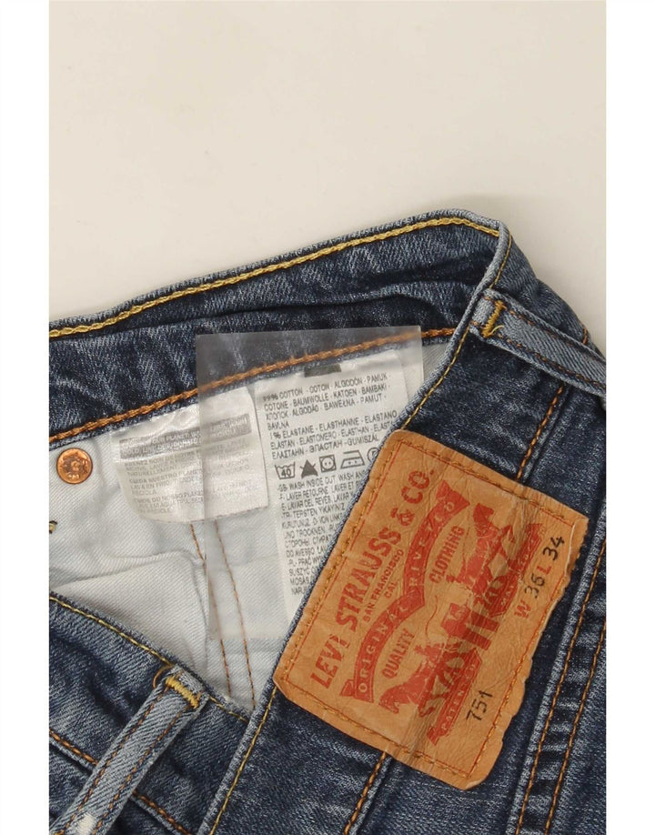 Levi's Mens 751 Straight Jeans W36 L31 Blue Cotton