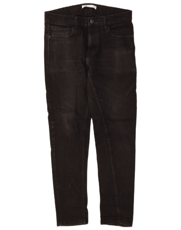 Zara Mens Slim Jeans EU 44 Large W34 L31 Black Cotton