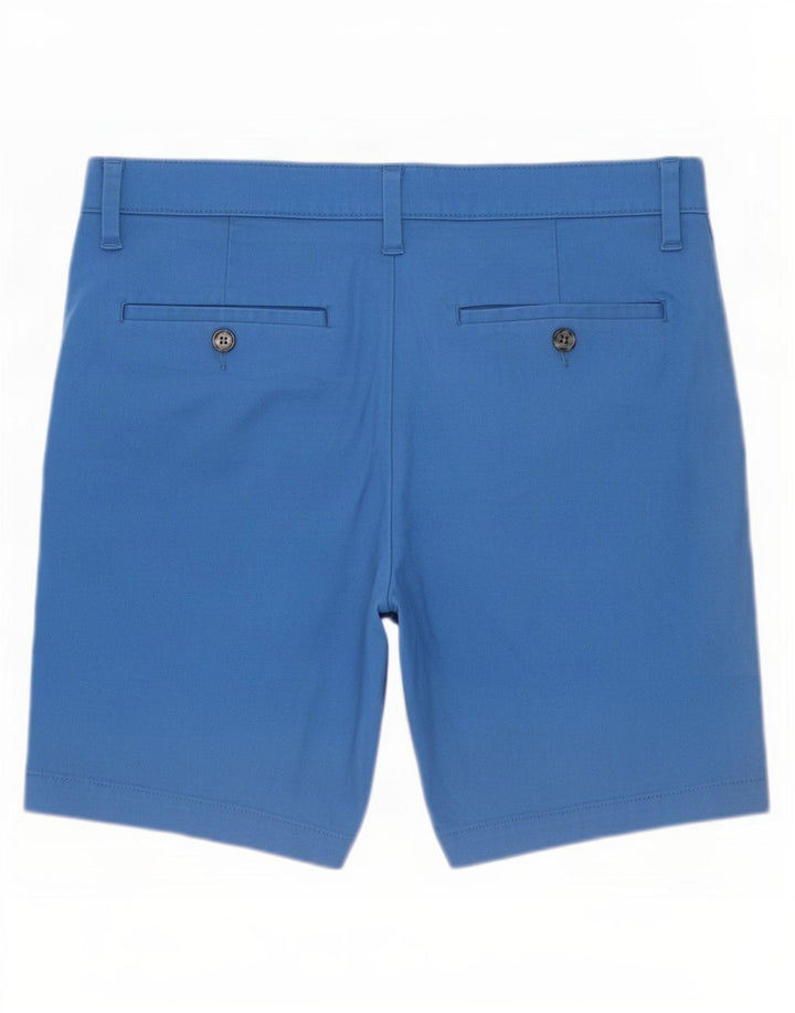 Marks & Spencer Mens Chino Shorts W32 Medium Blue Cotton