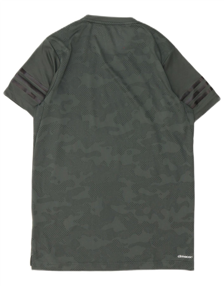 Adidas Mens Climacool T-Shirt Top XS Green Camouflage Polyester