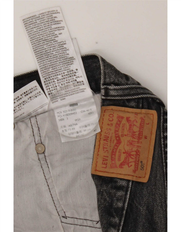 Levi's Womens 501 Denim Shorts W29 Medium Grey Cotton