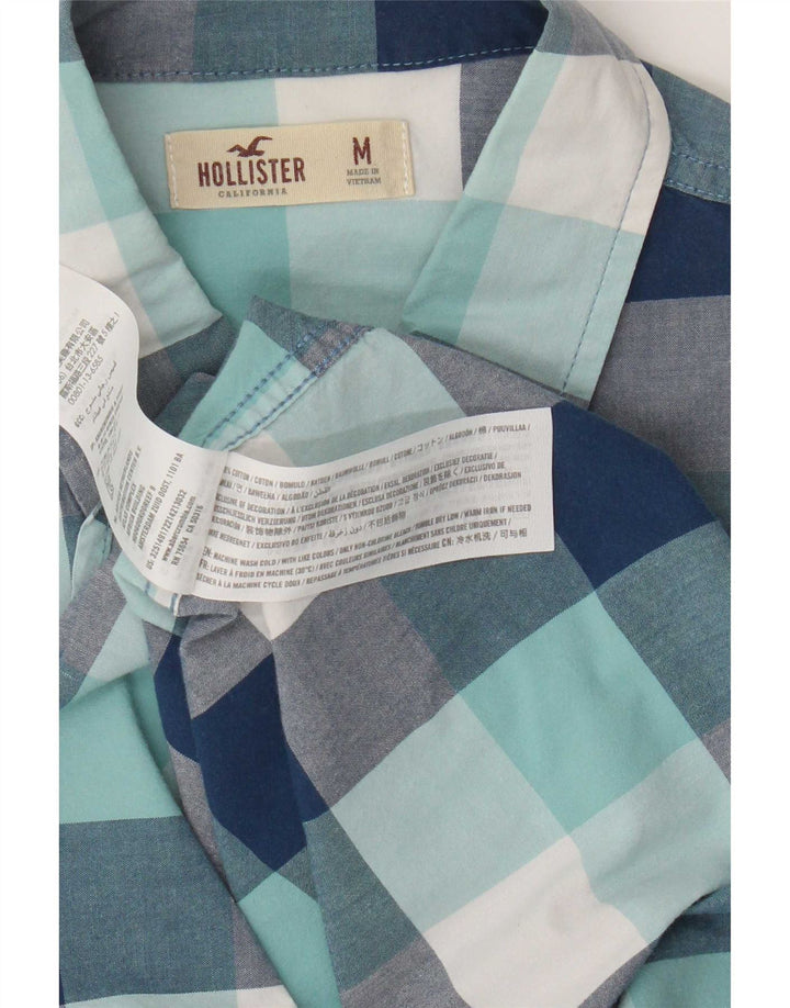 Hollister Mens Shirt Medium Blue Check Cotton