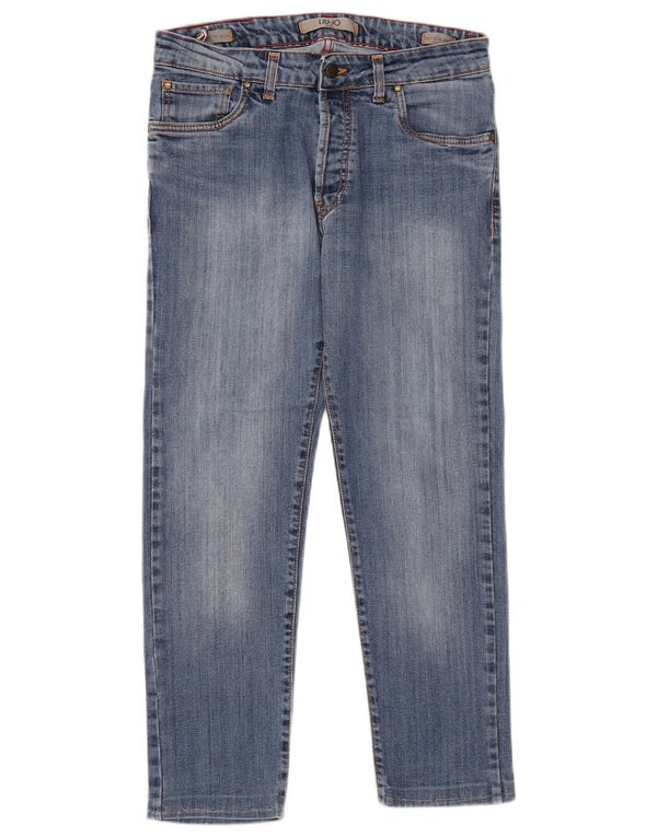 Liu Jo Mens Crop Regular Slim Jeans W30 L25 Blue