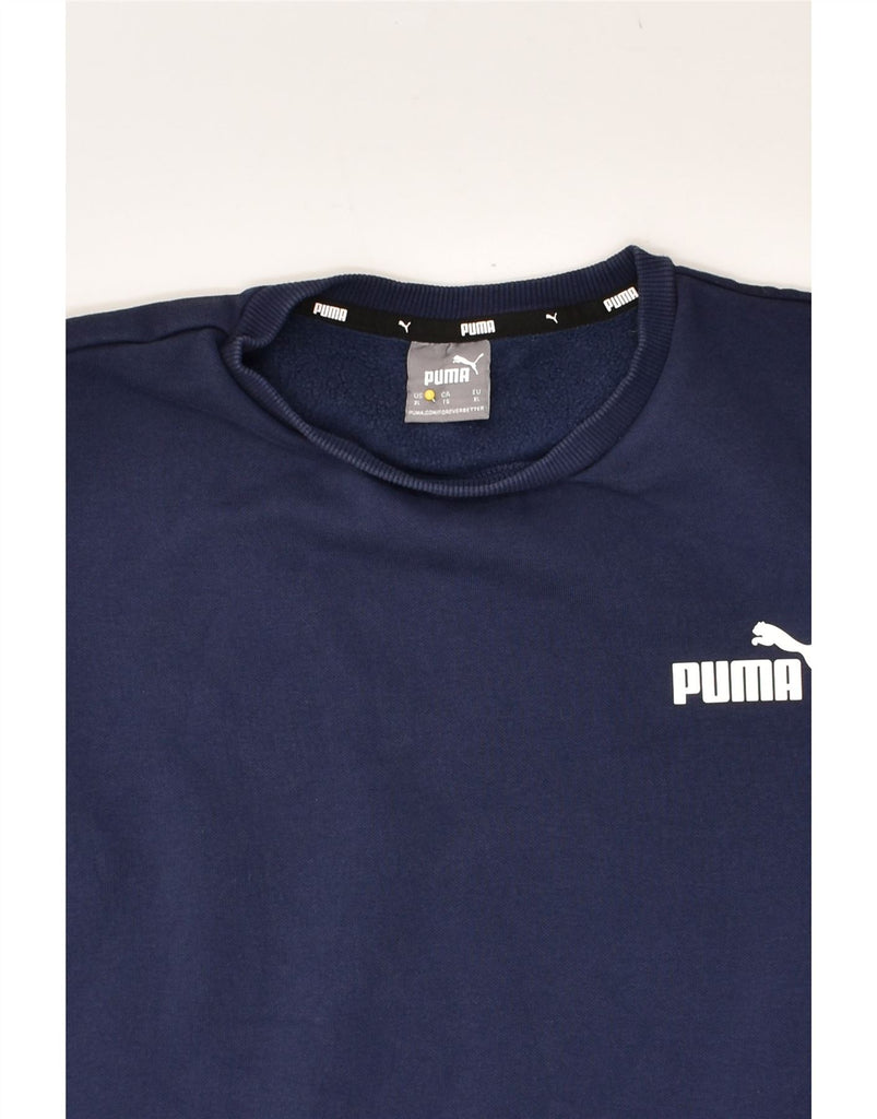 PUMA Mens Sweatshirt Jumper XL Navy Blue | Vintage Puma | Thrift | Second-Hand Puma | Used Clothing | Messina Hembry 