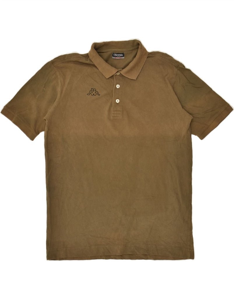 KAPPA Mens Slim Polo Shirt XL Khaki Cotton | Vintage Kappa | Thrift | Second-Hand Kappa | Used Clothing | Messina Hembry 