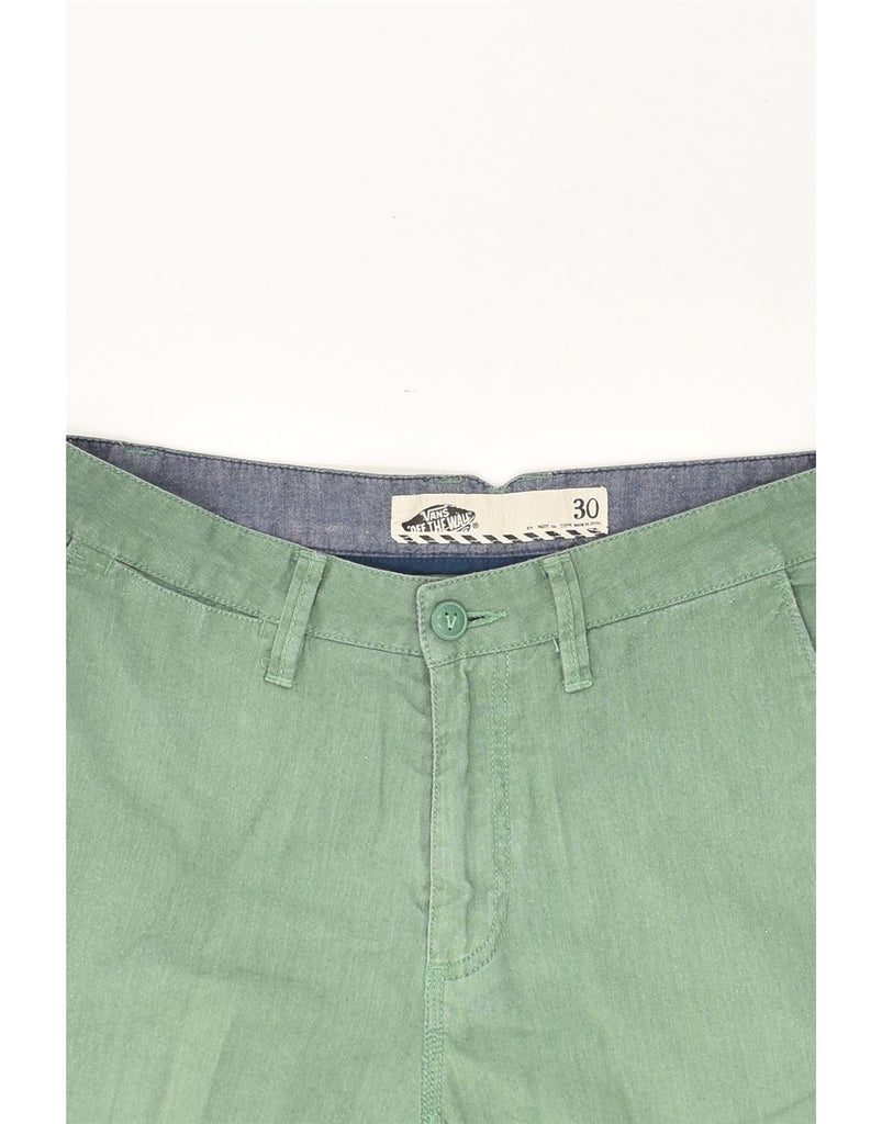 VANS Mens Chino Shorts W30 Medium Green Cotton | Vintage Vans | Thrift | Second-Hand Vans | Used Clothing | Messina Hembry 