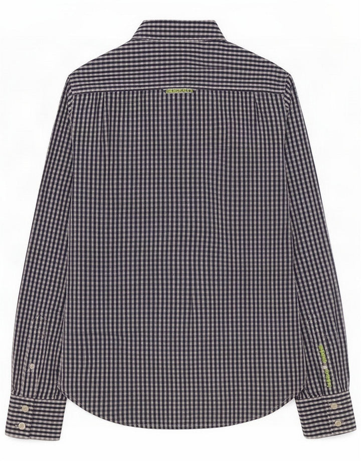 Superdry Mens Shirt Small Blue Check Cotton