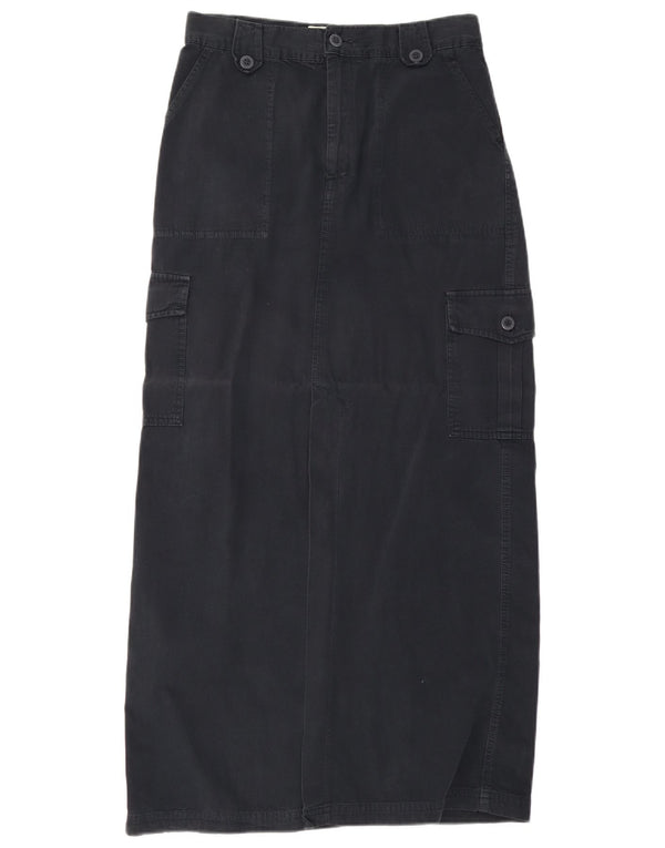 Carrera Womens High Waist Maxi Cargo Skirt W31 Medium  Navy Blue Cotton