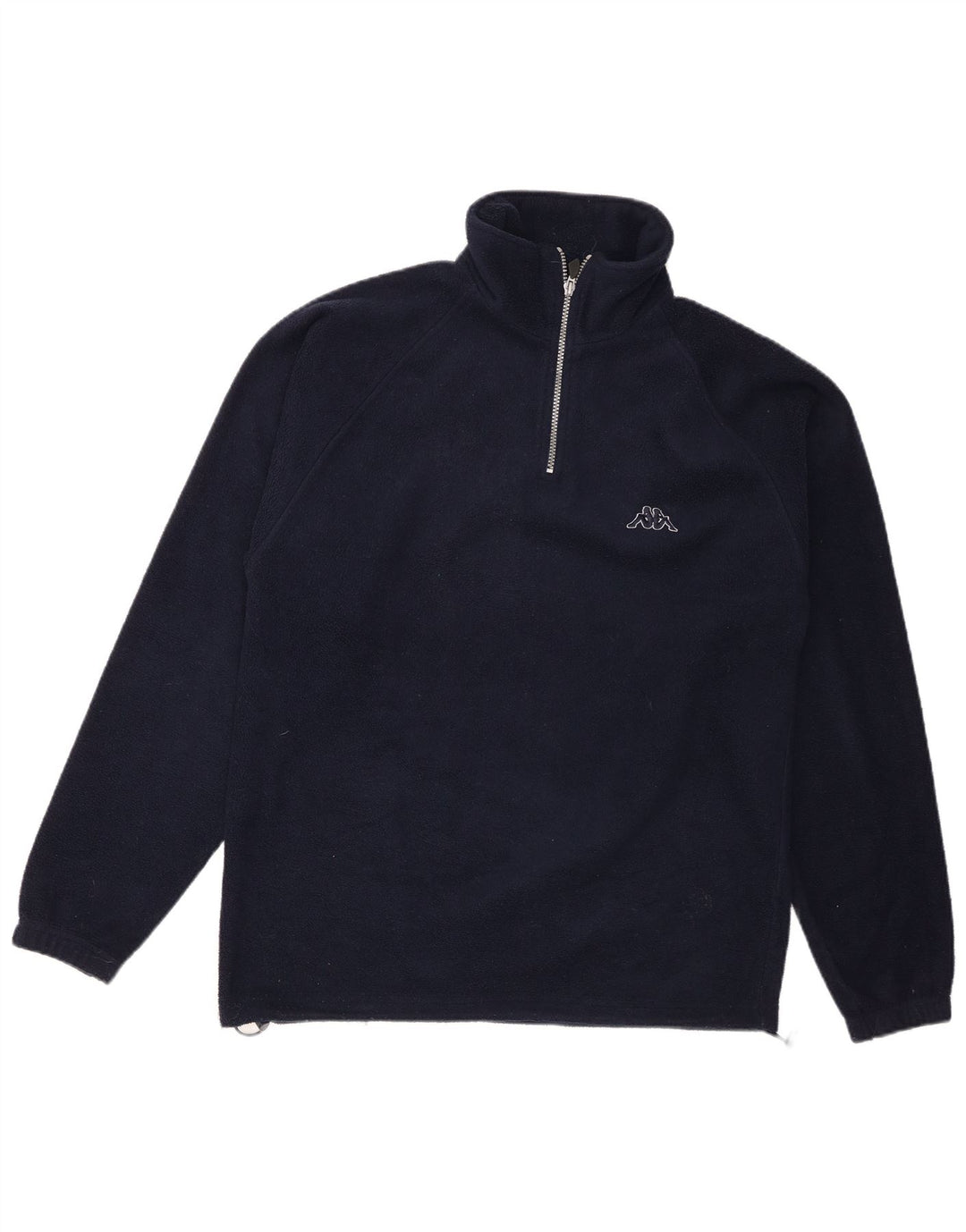 Kappa Mens Zip Neck Fleece Jumper Medium Navy Blue Polyester