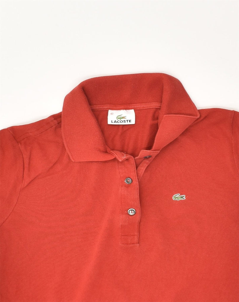 LACOSTE Womens Polo Shirt Size 42 Large Red Cotton | Vintage Lacoste | Thrift | Second-Hand Lacoste | Used Clothing | Messina Hembry 