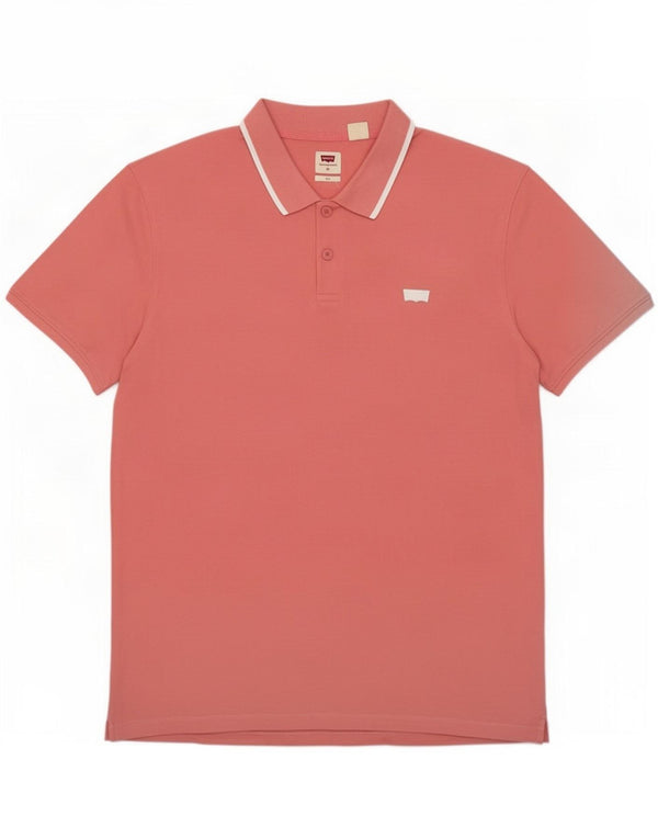 Levi's Mens Slim Fit Polo Shirt XL Pink Cotton